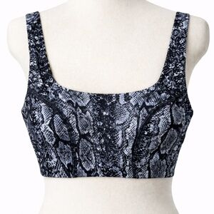 NWT GIGI C Cropped Snakeskin Sports Yoga Bra Top SIZE XS